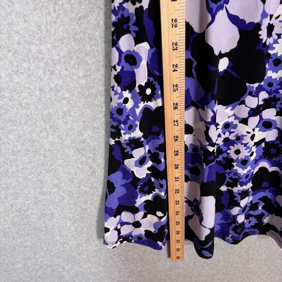 Michael Kors Dress Medium Thin Flowy Stretch Slinky Liquid Career Knit Retro Mod - Picture 5 of 12